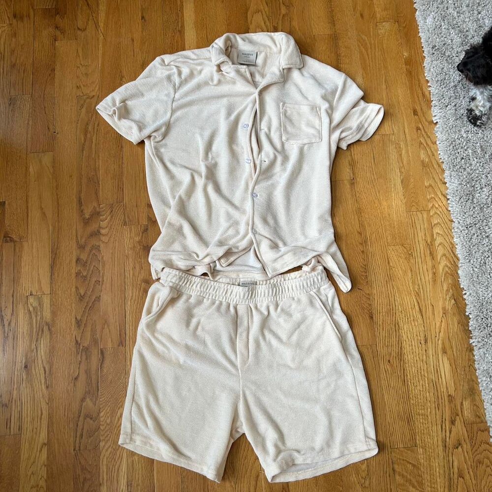 Unbranded Men's Cream and Pink T-shirt